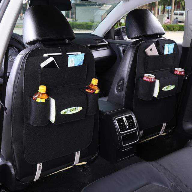 Car Back Seat Storage Organizer Storage Bags Black