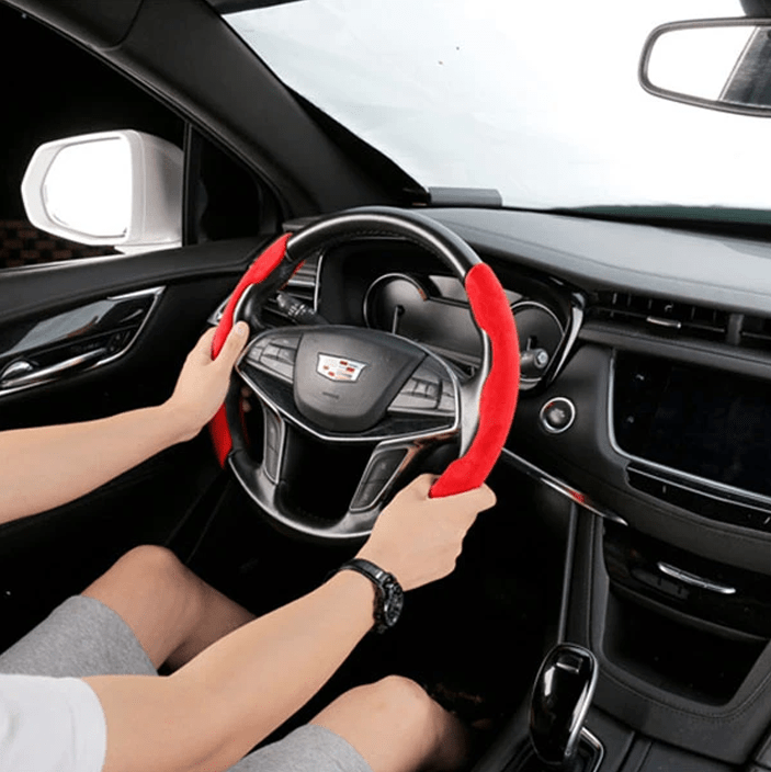 PerfectRide™ Car Anti-Skid Plush Steering Wheel Cover (2 PC ) Set Car Accessories